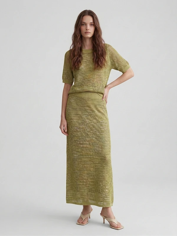 Юбка вязаная трикотажная