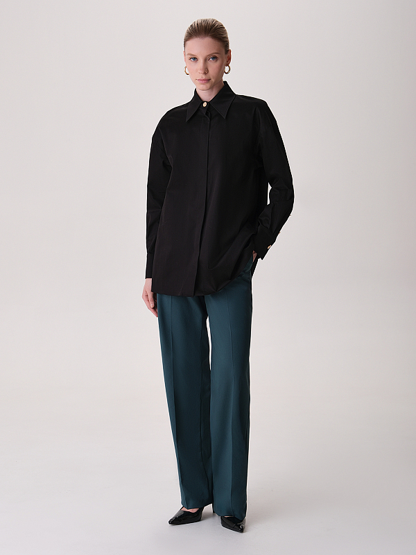 Прямая свободная рубашка