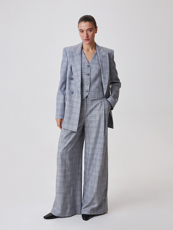 Oversize жакет в клетку