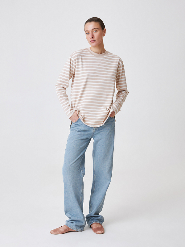 Oversize лонгслив в полоску Oversize лонгслив в полоску
