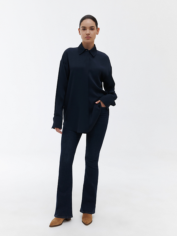 Прямая over size рубашка