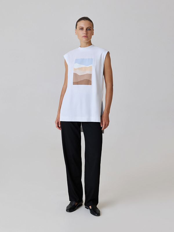 Oversize футболка без рукавов