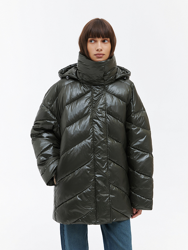 Стеганая oversize куртка