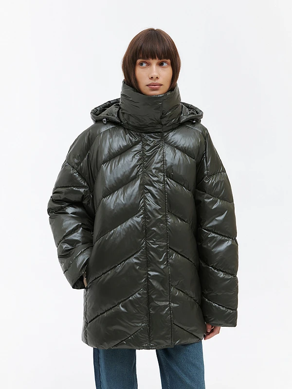 Стеганая oversize куртка