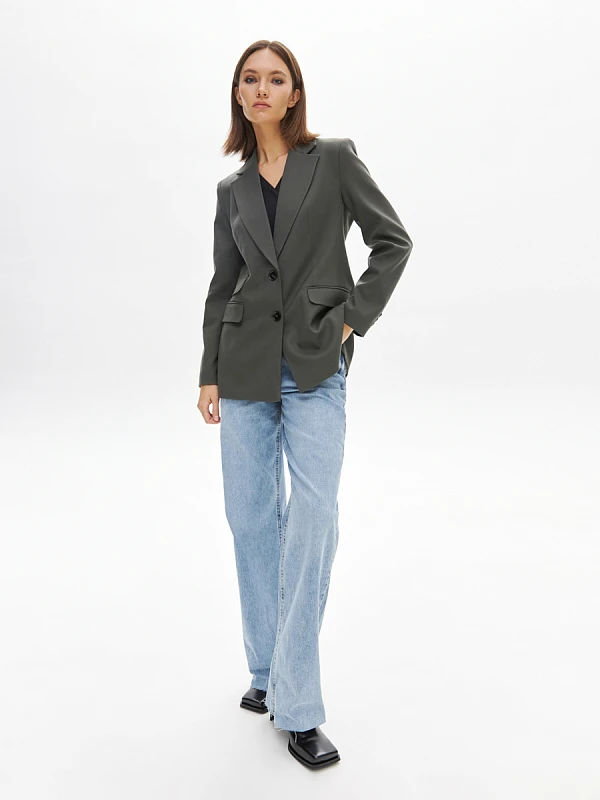 Однобортный классический жакет