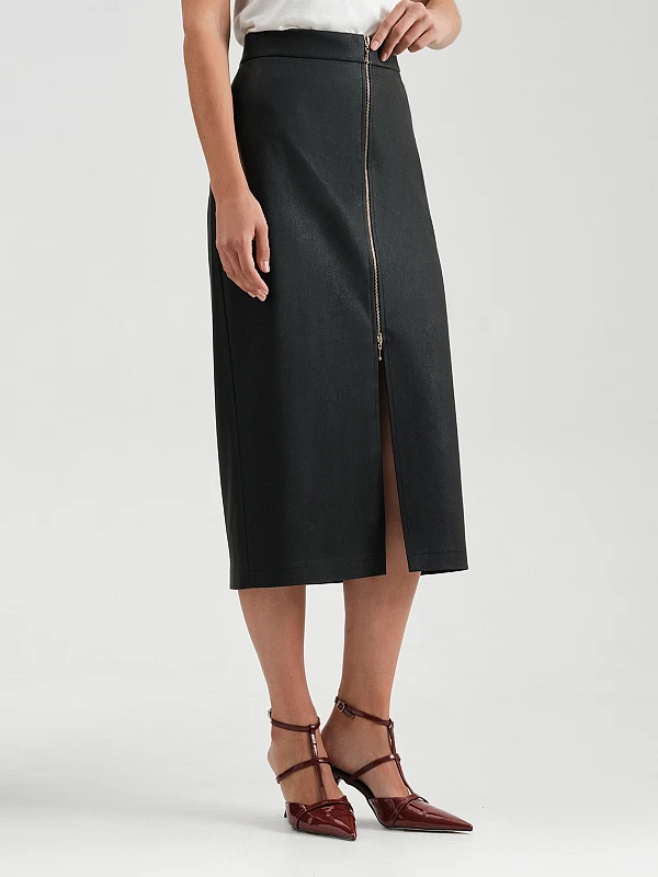 Юбка-карандаш из экокожи