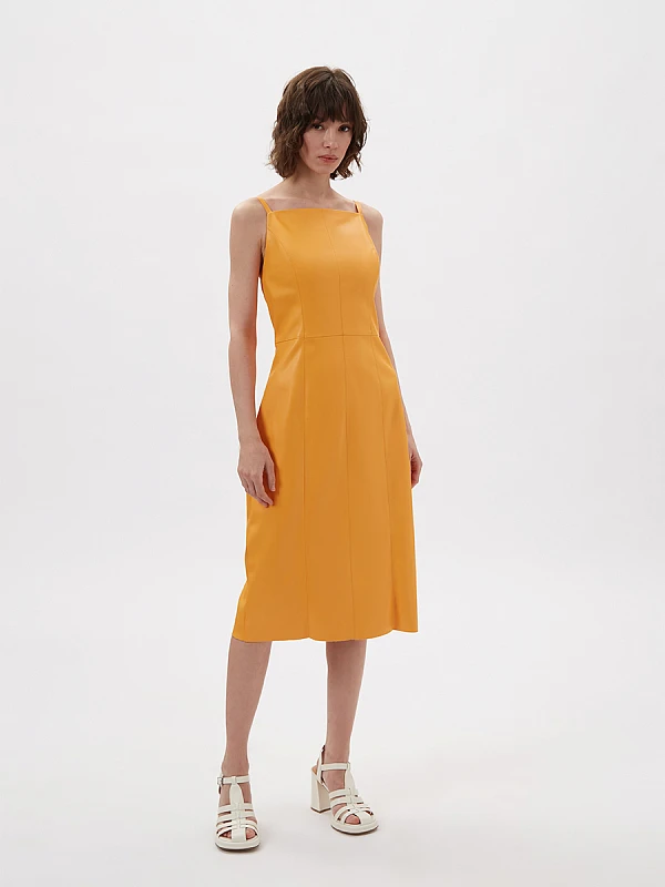 Сарафан из экокожи