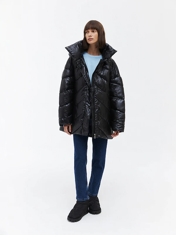 Стеганая oversize куртка