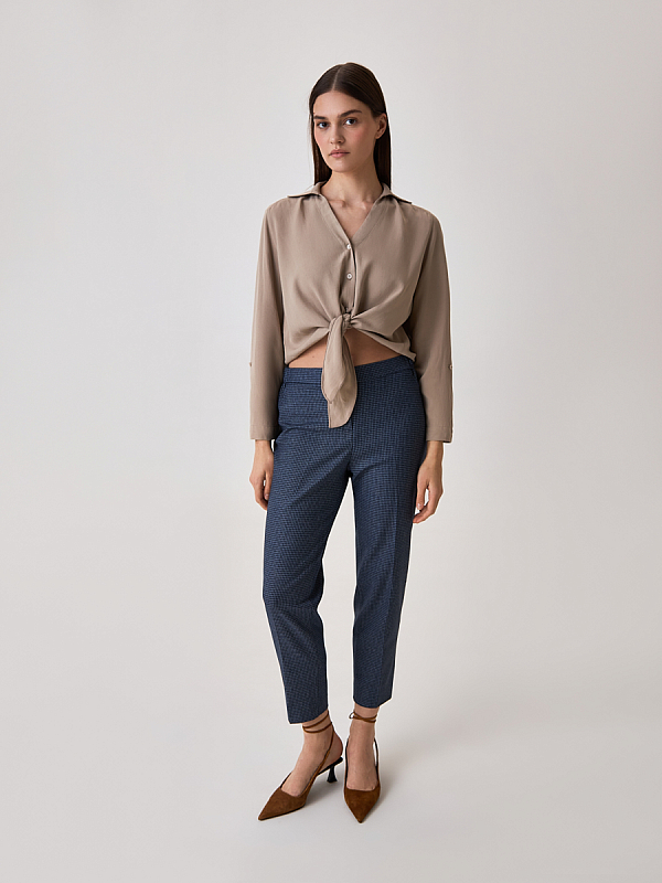 Укороченные брюки со стрелками