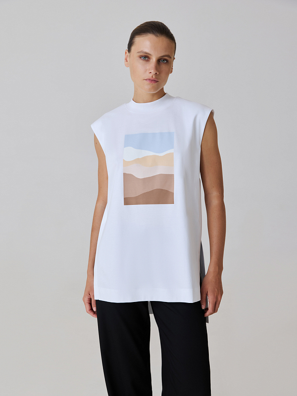 Oversize футболка без рукавов