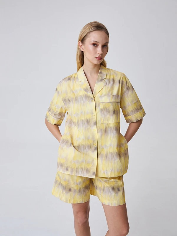 Свободная рубашка с принтом