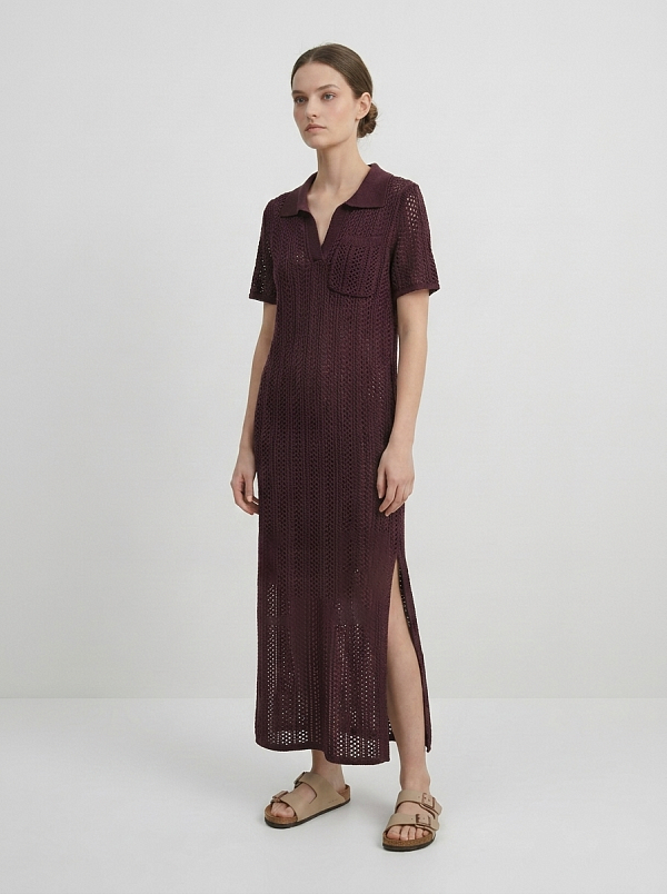 Платье вязаное трикотажное