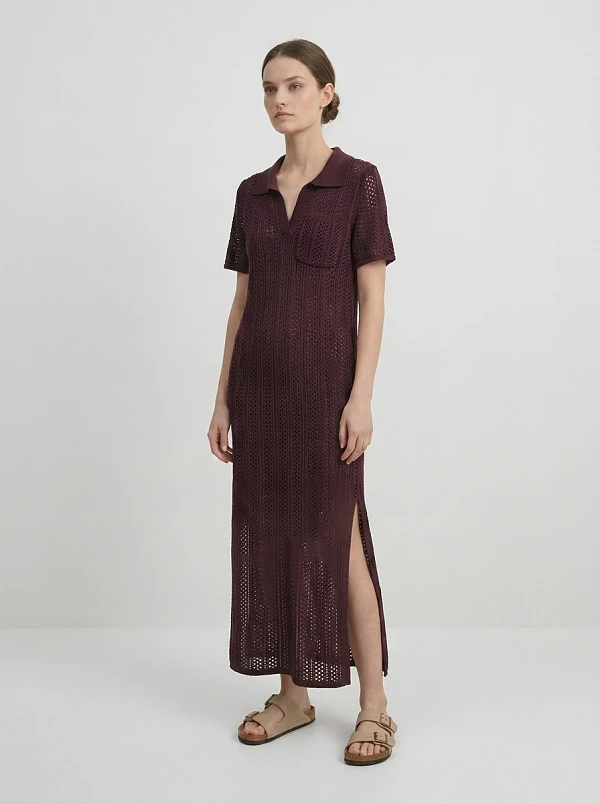 Платье вязаное трикотажное