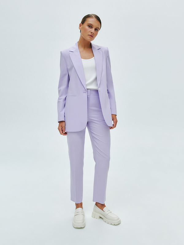 Зауженные брюки с отрезным поясом