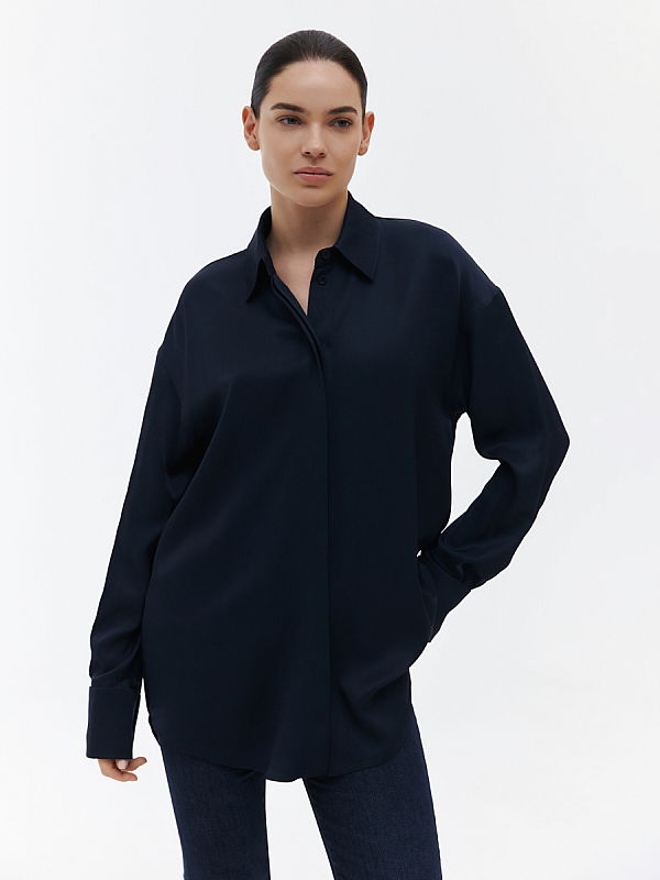 Прямая over size рубашка