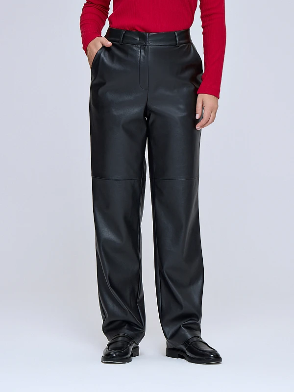 Брюки из экокожи