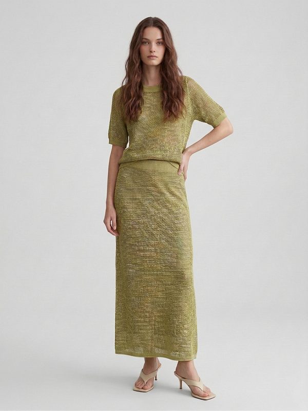 Юбка вязаная трикотажная