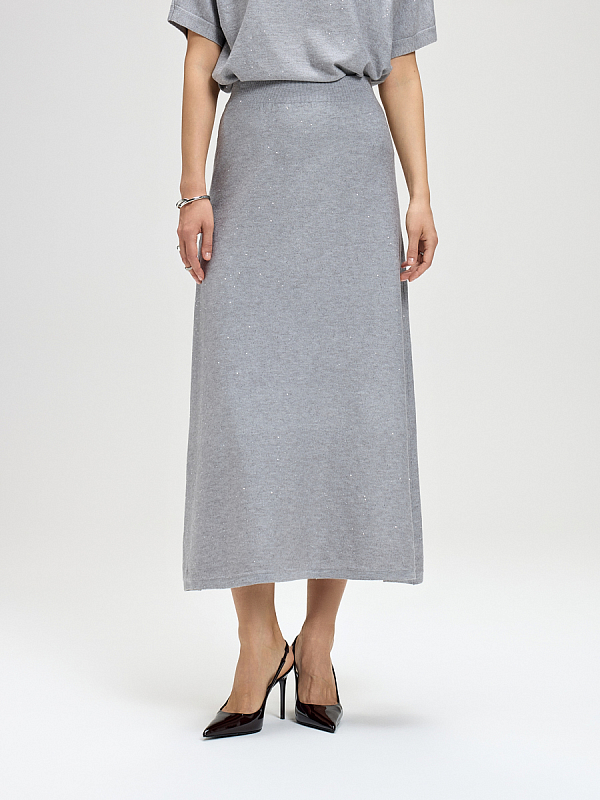 Юбка вязаная трикотажная