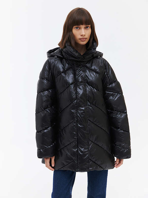 Стеганая oversize куртка