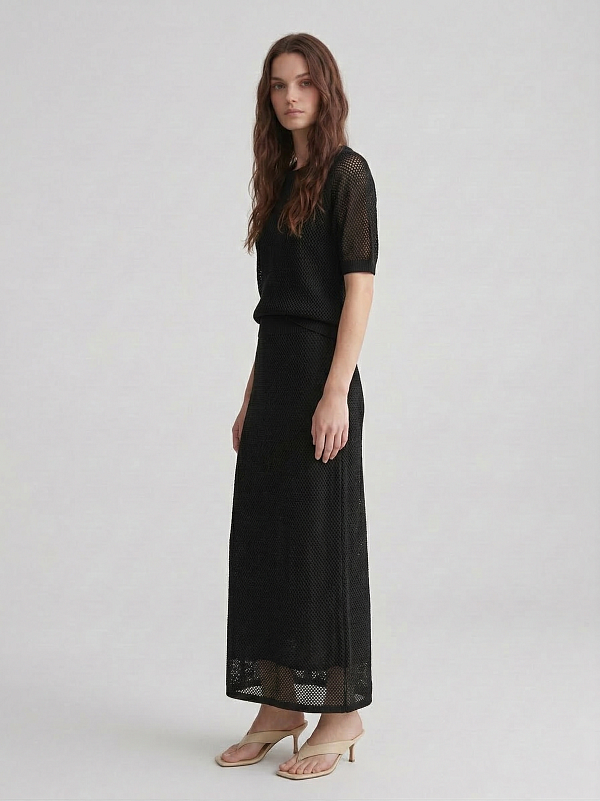 Юбка вязаная трикотажная