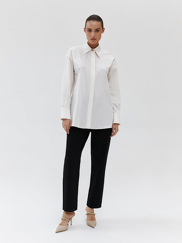 Прямая свободная рубашка