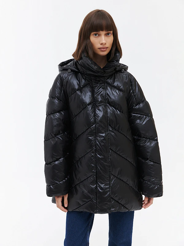 Стеганая oversize куртка